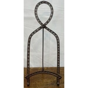 Metal Display Stand Decorative Scroll Iron Easel 18.5 Inch